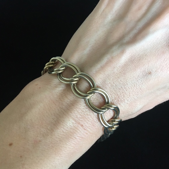 unknown Jewelry - Vintage Gold And Silver Toned Chain Link Bracelet
